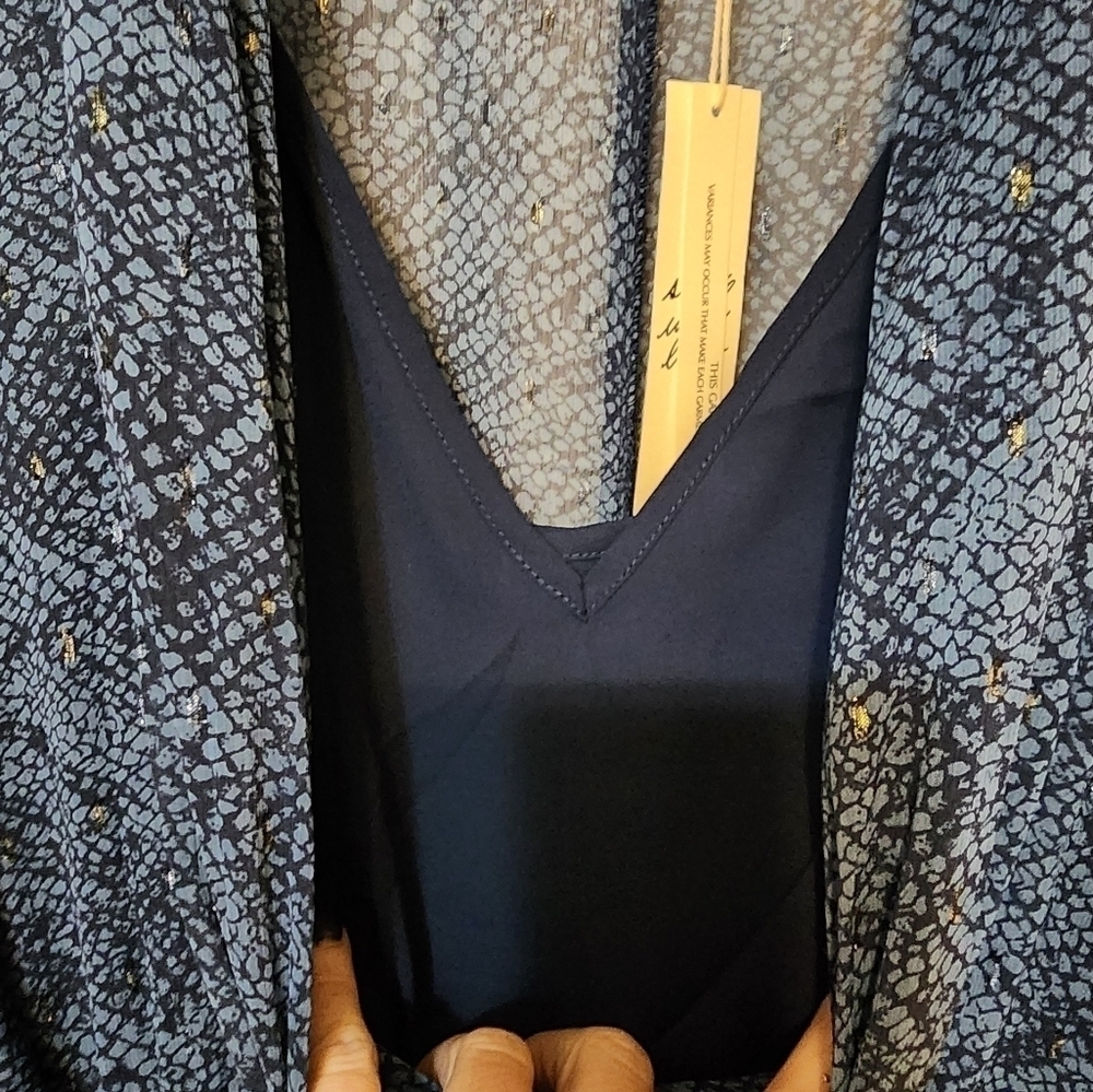 NWT Lovestitch L blue sparkle dress - Picture 2 of 8